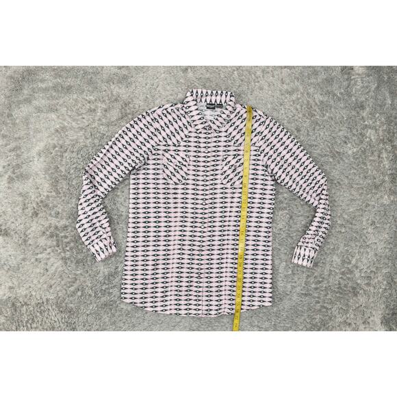 Cruel Girl Pink Snap Button-Up 100% Cotton Shirt, 2XL Girls Western Long Sleeve - Picture 2 of 8